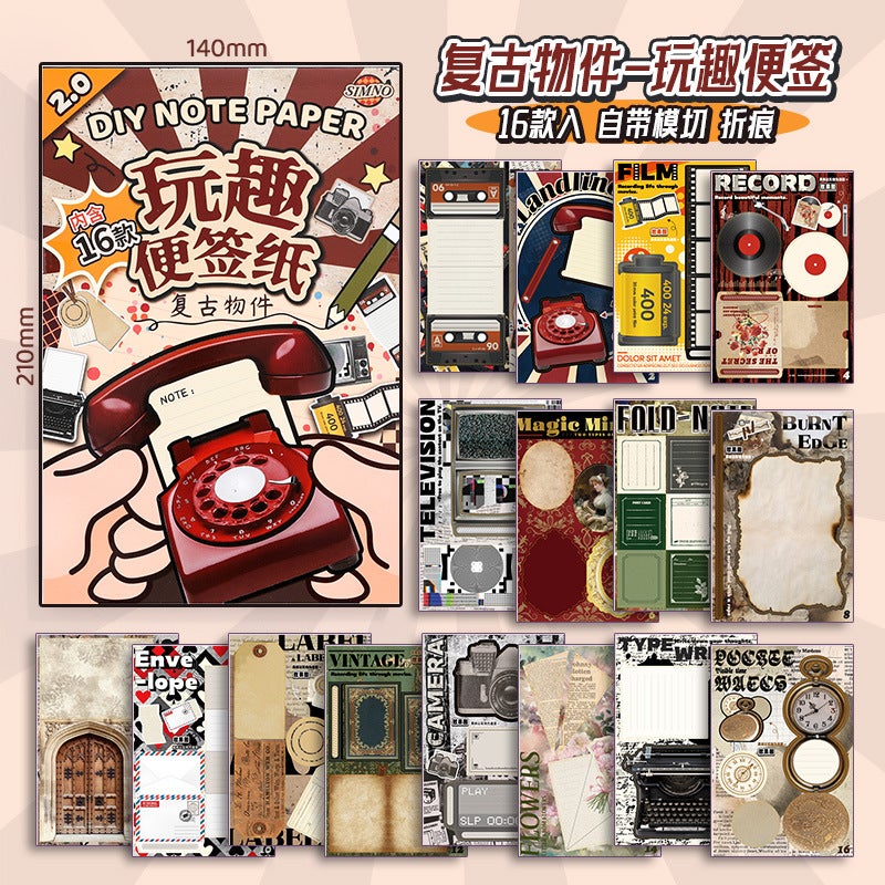 Xinmo Creative Fun Full Set Pet Sticky Notes Journal Drawing Materials Diy Gift Vintage Sticker Set - Image 1